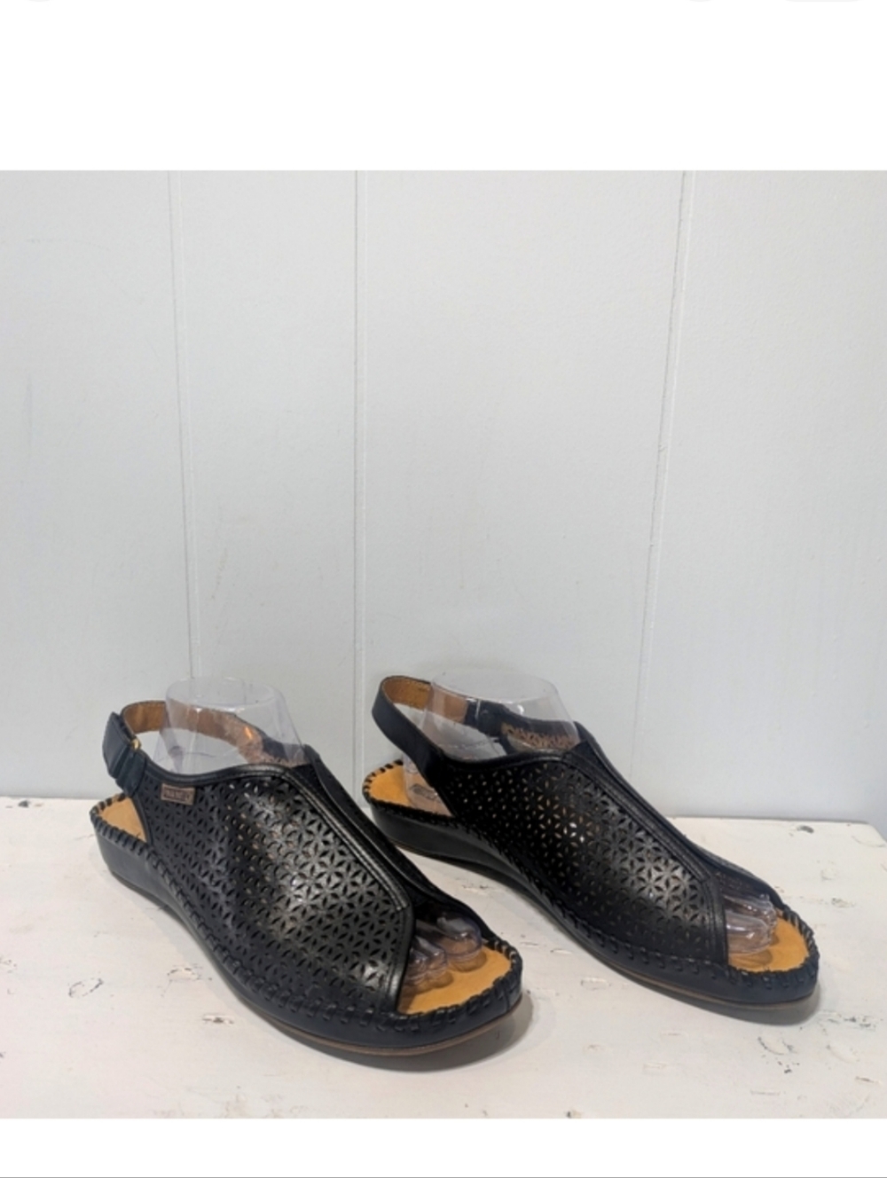 Pikolinos Puerto Vallarta 655-0720 Black Leather‎ Sandals EU 41 US 10.5